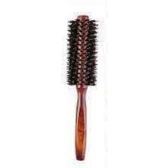 Professional Round Hair Brush for Styling, 22 cm, Wooden Handle, Perfect for Straight and Curly Hair - Image 1